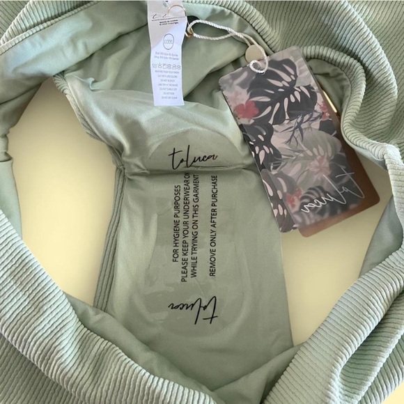 NWT Toluca Swim Sage Green‎ Ribbed High-Waist Bikini Bottom Womens 4XL - Picture 5 of 5